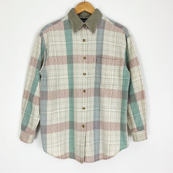 Vintage Plaid Button-Front Top | Size M - Picture 10 of 12